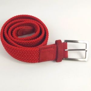 Anthony of london red braided belt